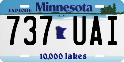 MN license plate 737UAI