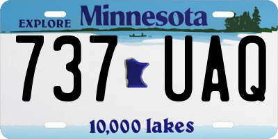 MN license plate 737UAQ