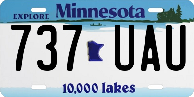 MN license plate 737UAU