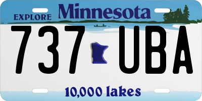 MN license plate 737UBA