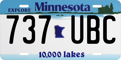 MN license plate 737UBC