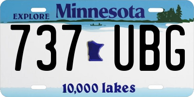 MN license plate 737UBG