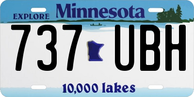 MN license plate 737UBH