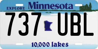 MN license plate 737UBL