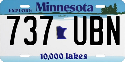 MN license plate 737UBN