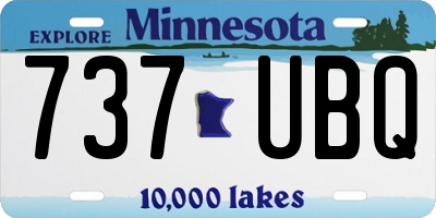 MN license plate 737UBQ