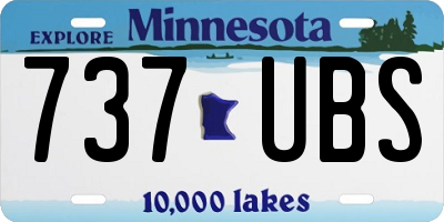 MN license plate 737UBS