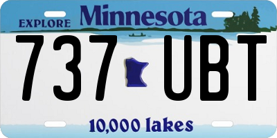 MN license plate 737UBT