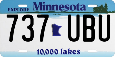 MN license plate 737UBU