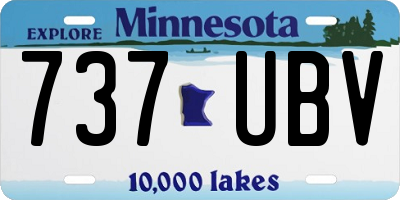 MN license plate 737UBV
