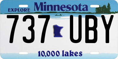 MN license plate 737UBY