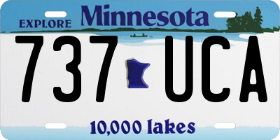 MN license plate 737UCA