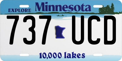 MN license plate 737UCD