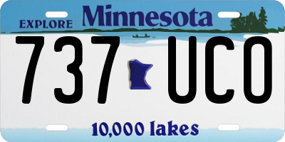 MN license plate 737UCO