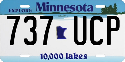 MN license plate 737UCP