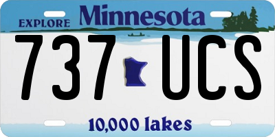 MN license plate 737UCS