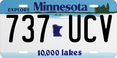 MN license plate 737UCV