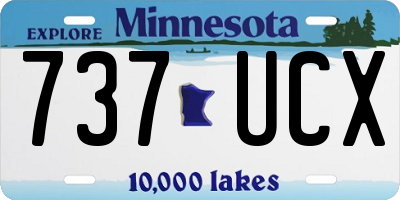 MN license plate 737UCX