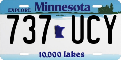 MN license plate 737UCY