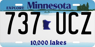 MN license plate 737UCZ