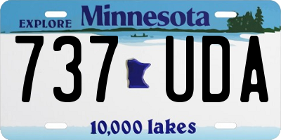 MN license plate 737UDA