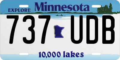MN license plate 737UDB