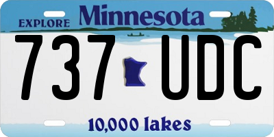 MN license plate 737UDC