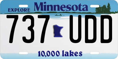 MN license plate 737UDD