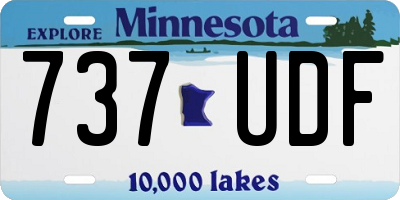 MN license plate 737UDF