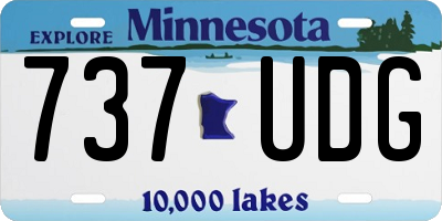 MN license plate 737UDG