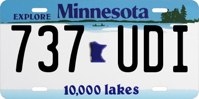 MN license plate 737UDI