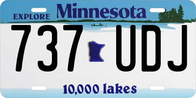 MN license plate 737UDJ