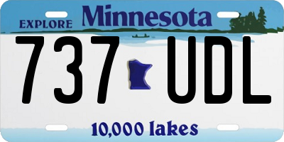 MN license plate 737UDL