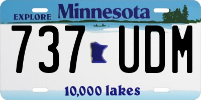 MN license plate 737UDM