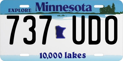 MN license plate 737UDO