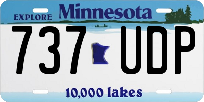 MN license plate 737UDP