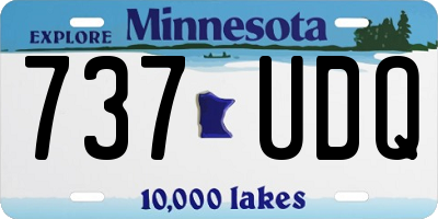 MN license plate 737UDQ