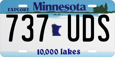 MN license plate 737UDS