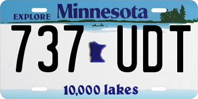 MN license plate 737UDT