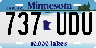 MN license plate 737UDU