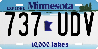 MN license plate 737UDV