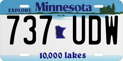 MN license plate 737UDW