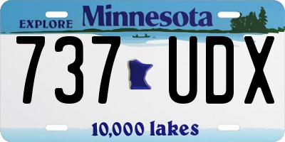 MN license plate 737UDX