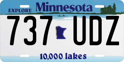 MN license plate 737UDZ