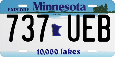 MN license plate 737UEB