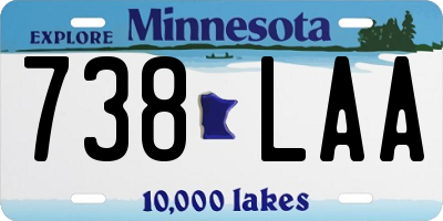 MN license plate 738LAA