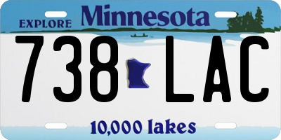 MN license plate 738LAC
