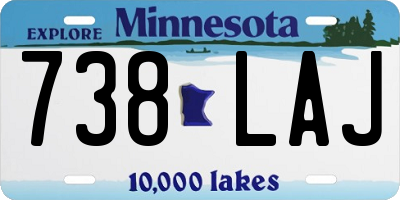 MN license plate 738LAJ