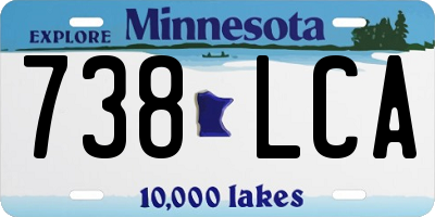 MN license plate 738LCA