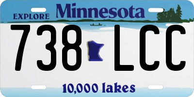 MN license plate 738LCC